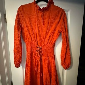 Pretty Long Sleeve Dress with High Neck